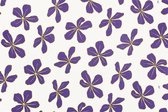 Joy@Home Tafellaken - Tafelkleed - Tafelzeil - Opgerold Op Dunne Rol - Geen Plooien - Trendy - Flora Paars - 140 cm x 350 cm