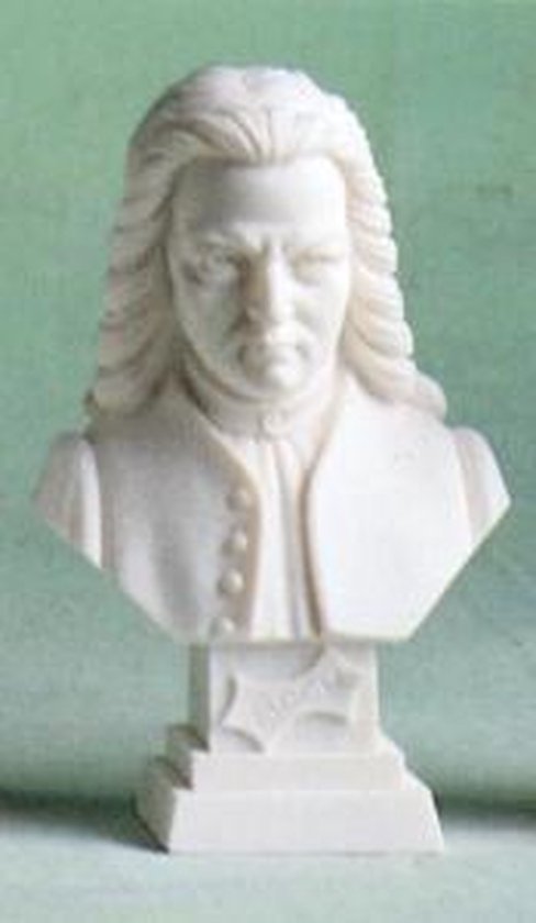 Albast borstbeeld Bach 11cm