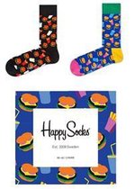Happy Socks sokken - Hamburger Gift Box - Unisex - Maat: 41-46