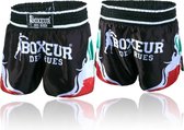 Boxeur Des Rues - Kick/Thai Shorts Italy Tribal Symbol - Zwart - M