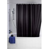 Rideau de douche Wenko en polyester - Anti-moisissure - 180 * 200 cm - Noir