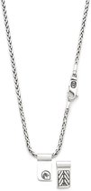 SILK Jewellery - Zilveren Ketting - Chevron - 180.50 - Maat 50