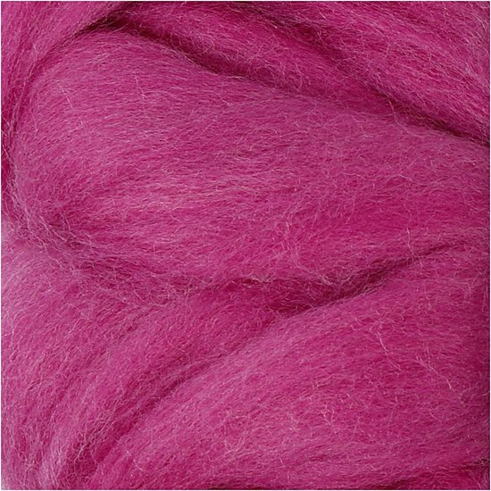 Merino wol, 21 micron, violet-red, 100 gr - Creotime