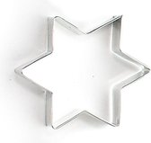 Nic Uitsteekvorm Ster 6 X 6 X 2 Cm Blank Staal