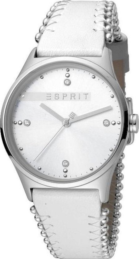 Montre Esprit ES1L032L0015 Drops - Cuir - Blanc - Ø 34 mm