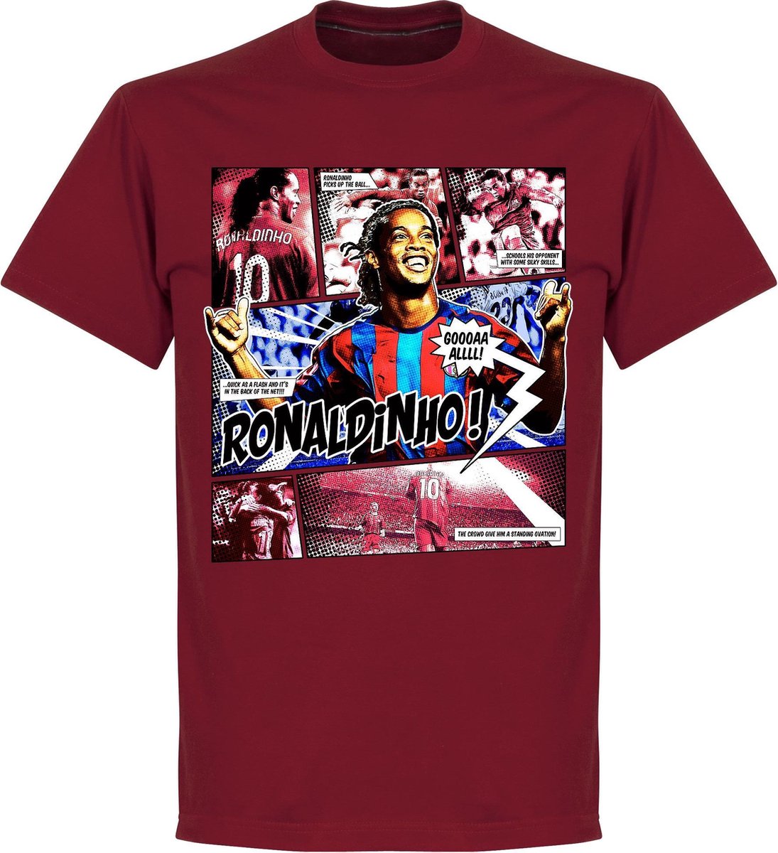Ronaldinho Barca Comic T-shirt - Rood - S