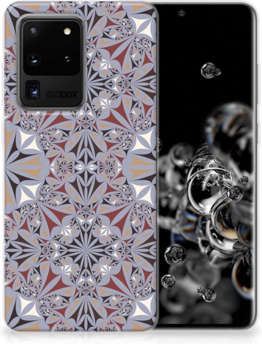 Samsung Galaxy S20 Ultra TPU Siliconen Hoesje Flower Tiles