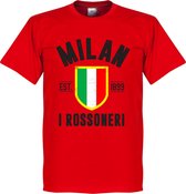 AC Milan Established T-Shirt - Rood  - XS