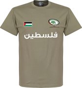 Palestina Football T-Shirt - Khaki - XS
