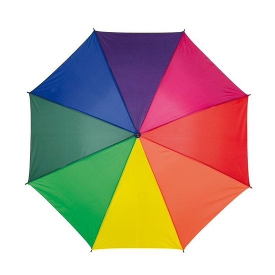 Dragende cirkel constante Brandweerman Regenboog paraplu met metalen steel 103 cm | bol.com