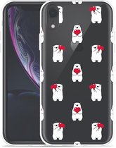 Geschikt voor Apple iPhone Xr Hoesje Lovely Bears - Designed by Cazy