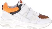 HIP H1265 Sneakers Wit Oranje Klittenband - Maat 34