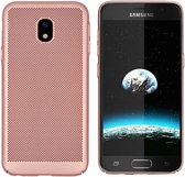 Hoes Mesh Holes voor Samsung J7 2017 Rosé Goud