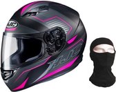 HJC integraalhelm CS15 Trion + bivakmuts - heren - zwart en roze