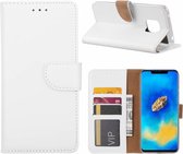 Huawei Mate 20 Pro Wit Booktype / Portemonnee TPU Lederen Hoesje
