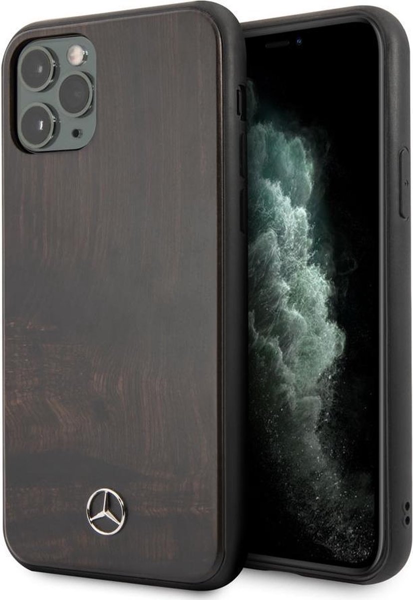 iPhone 11 Pro Max Backcase hoesje - Mercedes-Benz - Hout-look Rozenhout - Hout
