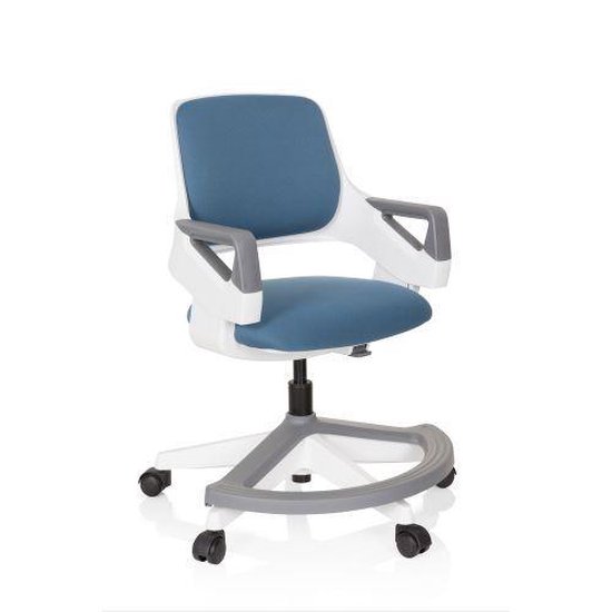 hjh OFFICE KID Flex - Chaise de bureau enfant - Bleu gris - Tissu