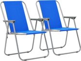 Kampeerstoelen inklapbaar 52x59x80 cm blauw 2 st