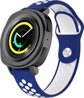 Samsung Gear Sport bandje blauw - wit Watchbands-shop.nl