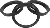 4 X Centreerringen Naafdiameter 57,1 mm  Velggat diameter 71,6 mm  voor aluminium velgen