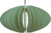 wodewa moderne hanglamp hout plafondlamp TERRA blauwe LED E27 duurzame plafondlamp berkenhout houten lamp in hoogte verstelbare hanglamp