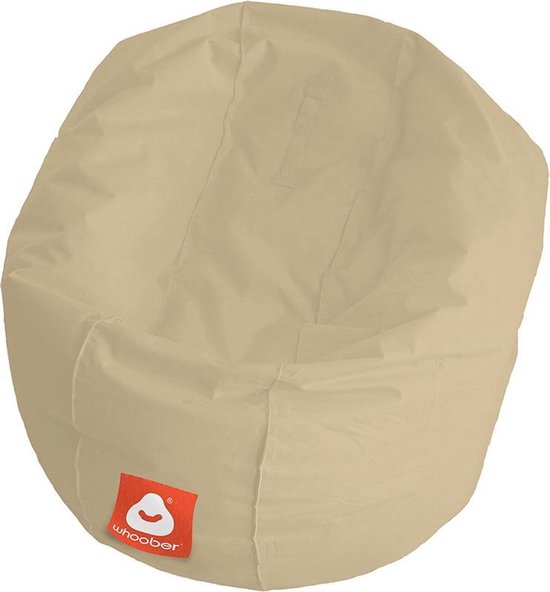 Whoober ronde zitzak Ibiza M outdoor beige - Wasbaar - Voor binnen en buiten