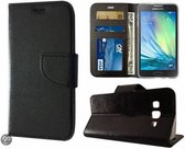 Samsung Galaxy A5 Wallet Boek Case Lederen hoesje Zwart