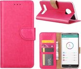 hoesje Pink book case style voor Motorola Moto Z3 Play wallet case