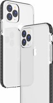 Hoesje Geschikt voor iPhone 11 Pro Max Anti Shock Hoesje - Zwart & Transparant
