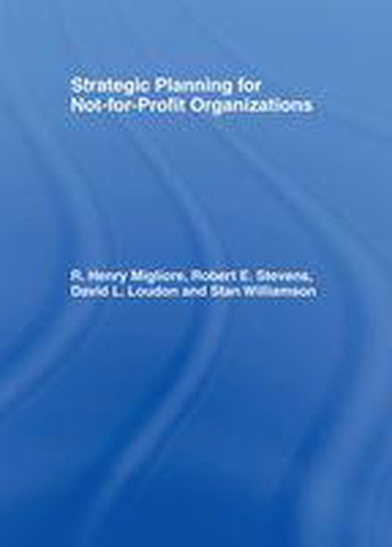 Strategic Planning for Not-for-Profit Organizations - cover