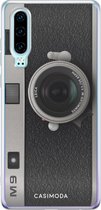 Huawei P30 hoesje siliconen - Camera | Huawei P30 case | grijs | TPU backcover transparant