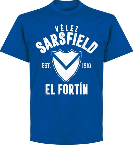 Velez Sarsfield Established T-Shirt - Blauw - 3XL