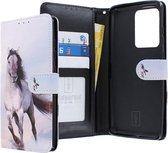 Samsung Galaxy S20 Ultra Bookcase hoesje - CaseBoutique - Paard Paarden print - Kunstleer
