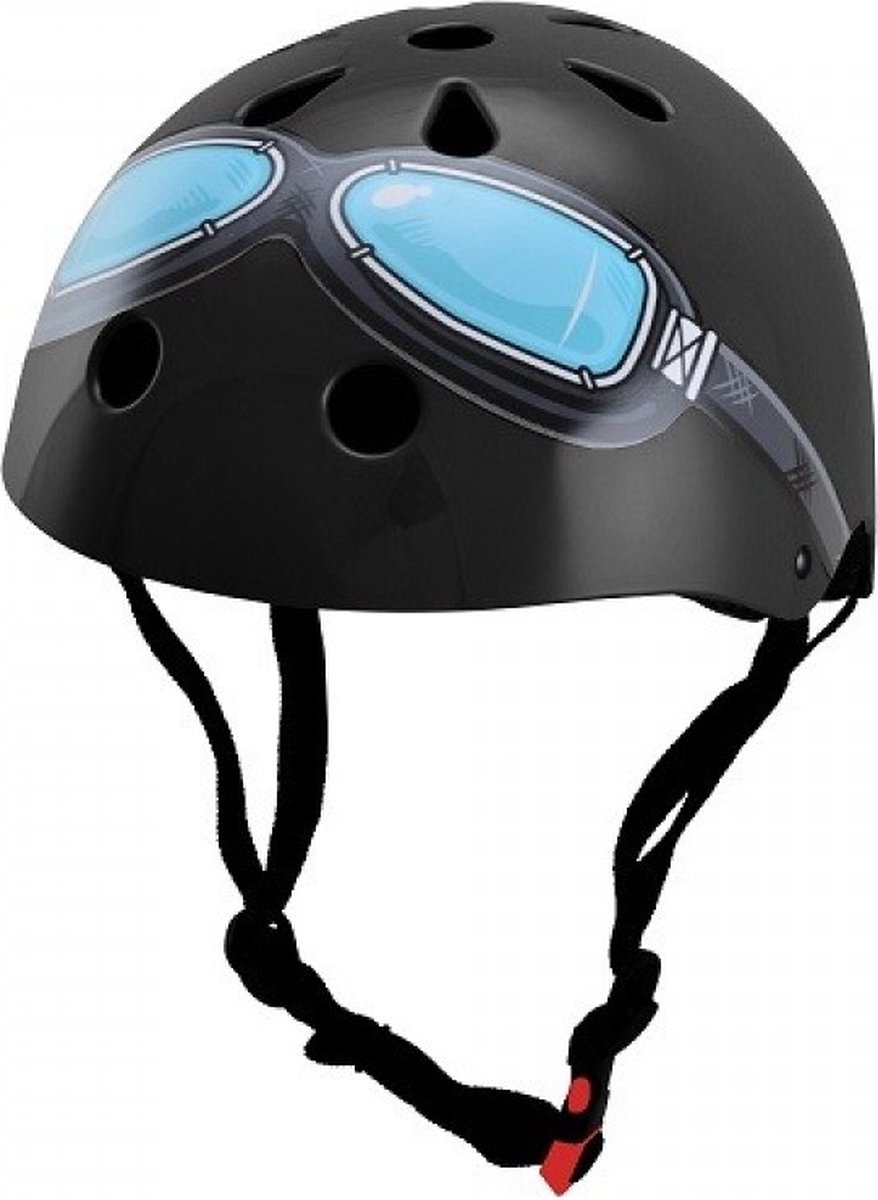 Kiddimoto helm Black goggle fietshelm *