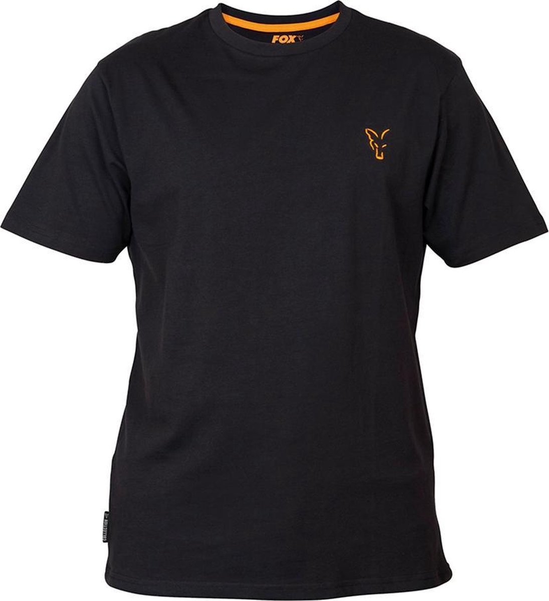 Fox Collection Black/Orange - T-Shirt - Maat S - Zwart