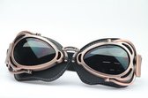 CRG Radical Motorbril - Retro Motorbril - Motorbril voor Heren - Smoke Glas