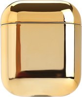 AirPods Hoesje - AirPods Case - Bling - Chrome Goud - Chroom - Valentijn Cadeautje voor Hem Haar - Valentijnsdag Cadeau