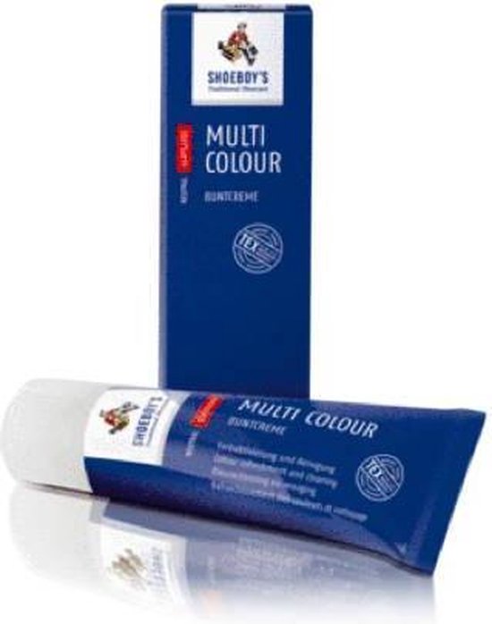 Shoeboy'S Multi Color (Bunt) creme - Reinigende en kleuractiverende creme voor gekleurd gladleer - 75ml