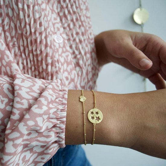 Bracelet Lauren Sterk Amsterdam cœur - plaqué or - revêtement supplémentaire