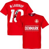 Denemarken M. Laudrup 10 Gallery Team T-Shirt - Rood - XS