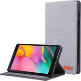 Case2go - Tablet hoes geschikt voor Samsung Galaxy Tab A 8.0 (2019) - Book Case met Soft TPU houder - Grijs