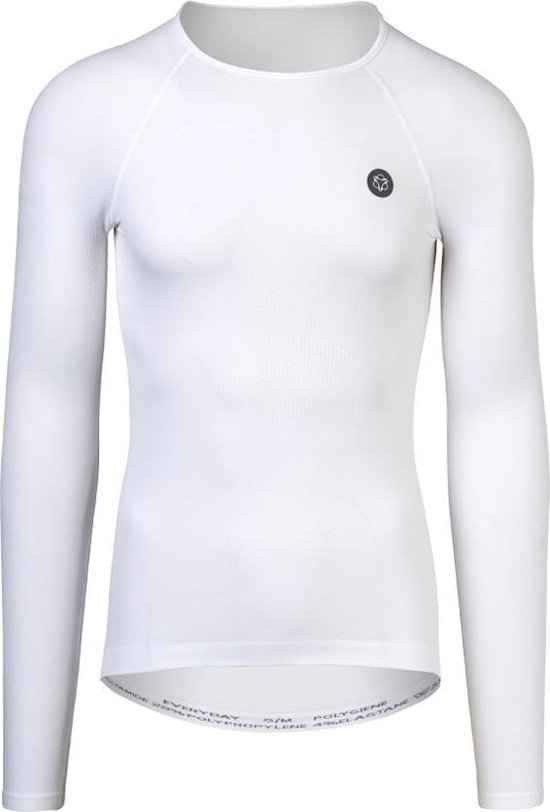 Maillot de cyclisme AGU Everyday Thermoshirt manches longues Essential pour homme - Taille L - Blanc
