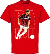 Baresi Short Shorts T-shirt - Rood - XL