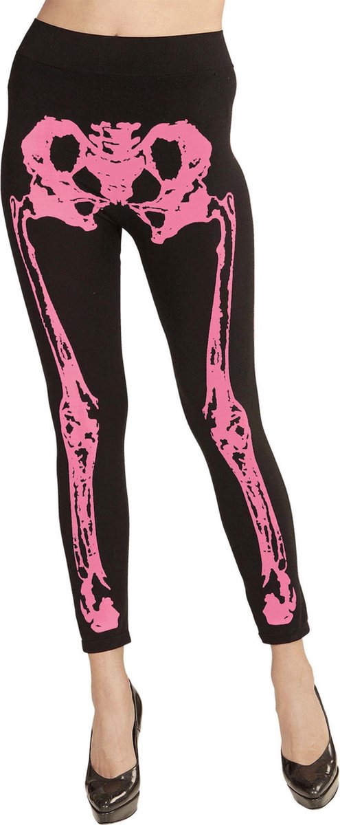 WIDMANN - Fluo roze skelet legging voor vrouwen - L / XL | bol.com