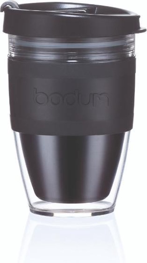 Bodum JOYCUP Dubbelwandige Reismok - BPA-vrije - Zwart | bol.com