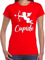 Cupido liefde Valentijn verkleed t-shirt rood voor dames XS