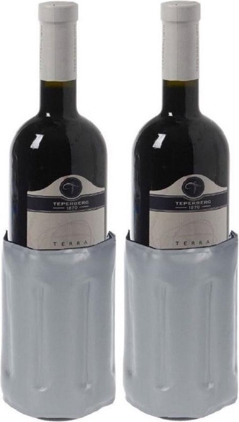 2x Koelelement voor een fles 34 x 15 cm - Flessenkoelement - Drank/wijn/water  flessen... | bol.com