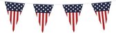 5x Vlaggenlijn/vlaggetjes Amerika/USA 6 meter - slingers - Multi