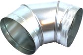Bocht 90° Gegalvaniseerd 0.8mm (250mm)