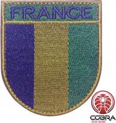 Franse vlag groen geborduurde militaire patch embleem met klittenband